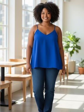 REITMANS plus size  Blue Women's Sleeveless Camisole Top size 2X